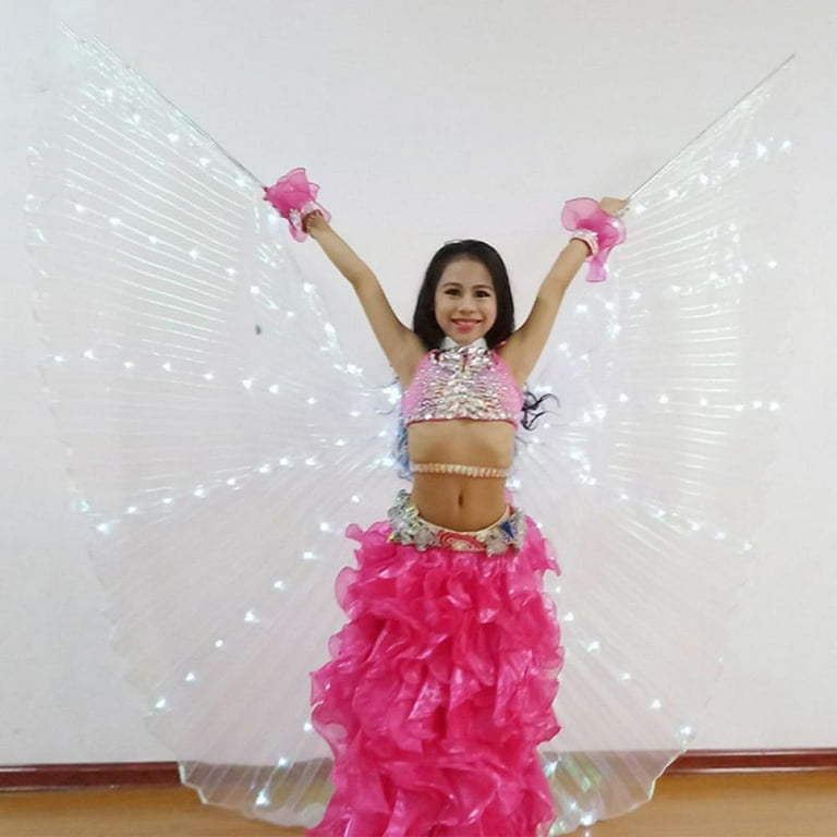 LED Butterfly Wing Belly Dance Costume Isis Wings Xmas Light Up Show Dancing LED Butterfly Wing Belly Dance Costume Isis Wings Xmas Light Up Show Dancing